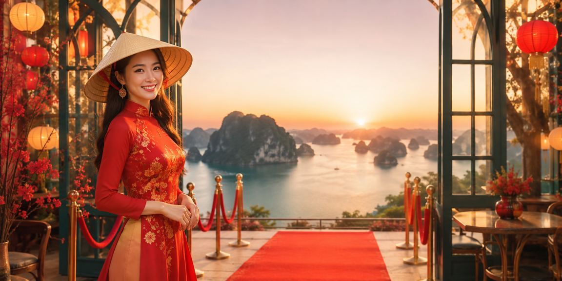 Giao diện trò chơi bài tại ricbet với không gian văn hóa Vịnh Hạ Long